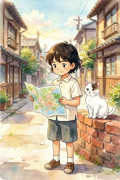 町の 地図と 白い 猫 封面